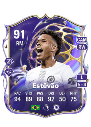 Estêvão's 91-rated Future Stars card from EA Sports FC 26